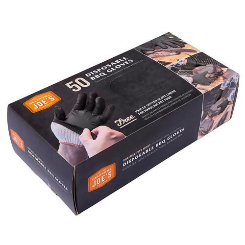 Oklahoma Joe's 4386292R06 Grilling Glove Nitrile 9.5" W Black