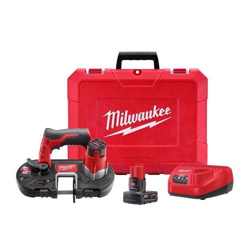 Milwaukee 2429-21XC Band Saw Kit, Battery Included, 12 V Battery, 1.4 Ah, 27 in L Blade, 1/2 in W Blade