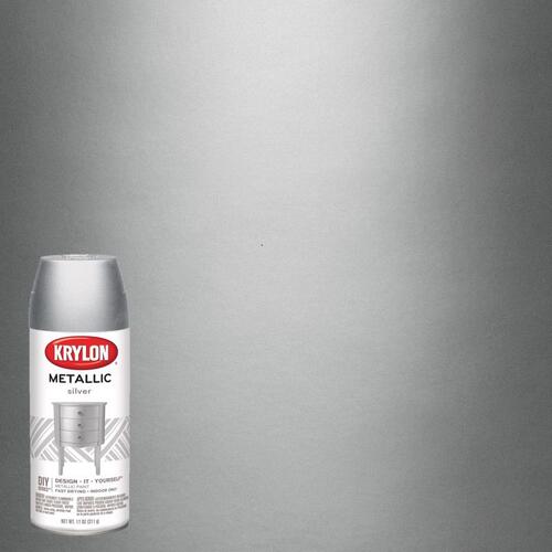 Spray Paint, Metallic, Silver, 11 oz, Aerosol Can