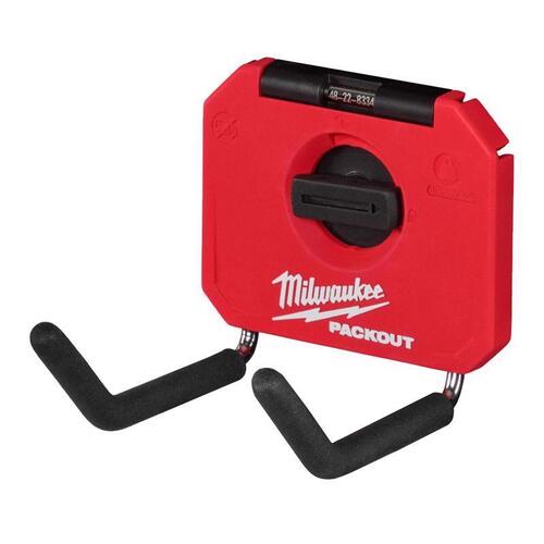 Milwaukee 48-22-8334 Straight Hook Packout Shop Storage Small Black/Red Plastic 4" L Black/Red