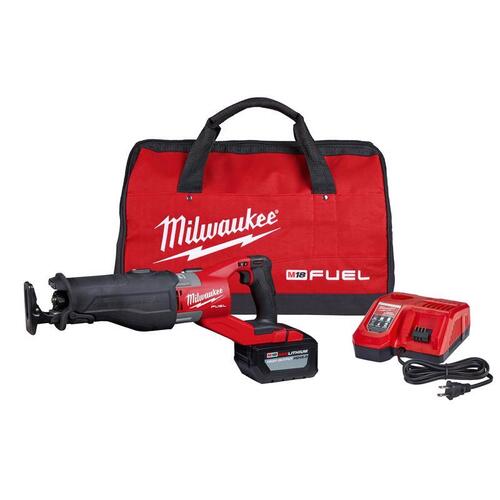 Reciprocating Saw Kit, Battery Included, 18 V, 12 Ah, 1-1/4 in L Stroke, 0 to 3000 spm