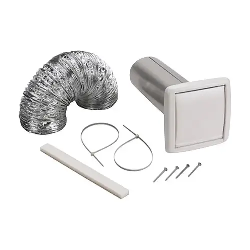 Broan-NuTone WVK2A Wall Ducting Kit 6.5" W X 6.5" L White Resin White