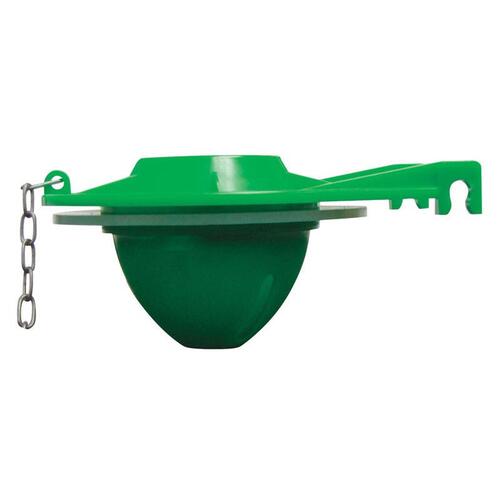 Toilet Flapper, Plastic, For: 3 in Toilet Flush Valves Green