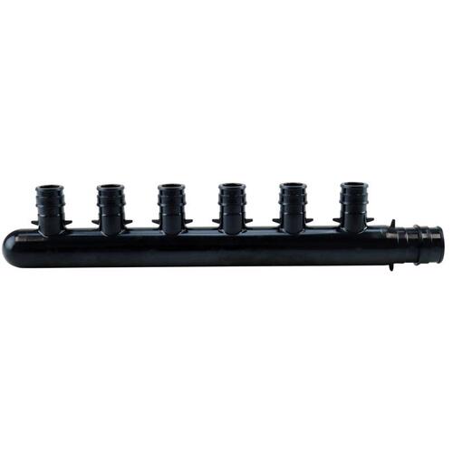 ExpansionPEX Series Closed Manifold, 9 in OAL, 1-Inlet, 3/4 in Inlet, 6-Outlet, 1/2 in Outlet
