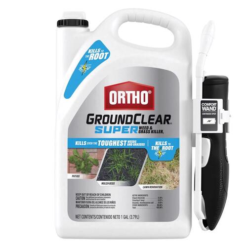 GroundClear Super Weed and Grass Killer, Liquid, Light Yellow, 1 gal Jug