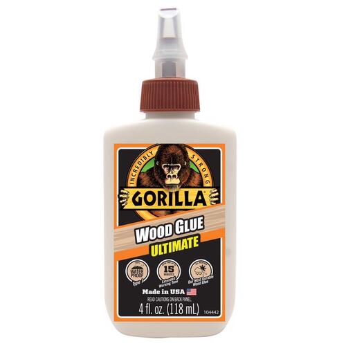 Gorilla 104397-XCP6 Ultimate Wood Glue, Tan, 4 oz - pack of 6