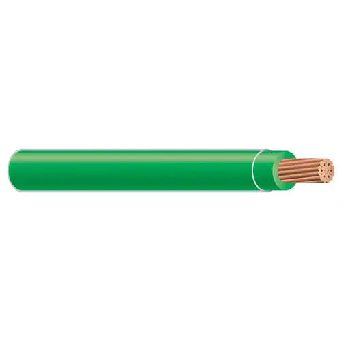 Building Wire, 6 AWG Wire, 1 -Conductor, 500 ft L, Copper Conductor, PVC Insulation - pack of 500