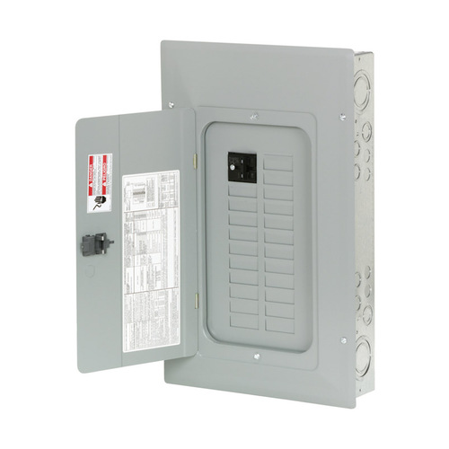 Load Center, 48 -Pole, 100 A, 20 -Space, 40 -Circuit, Main Breaker, Plug-On Neutral, Type BR