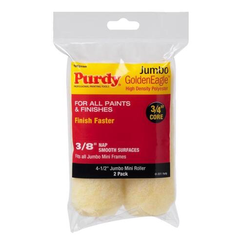 Purdy 140624022 Paint Roller Cover GoldenEagle Polyester 4.5" W X 3/8" Jumbo Mini Golden Yellow