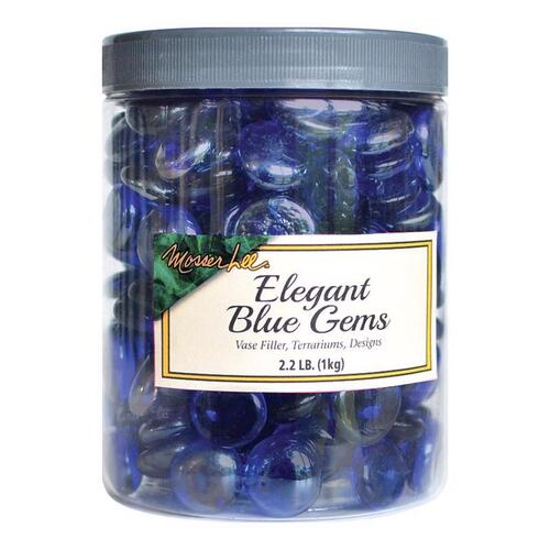 Mosser Lee ML2121 Vase Filler Elegant Blue Gems Blue Decorative Glass 2.2 lb Blue