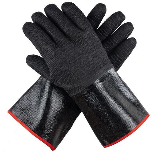 Grill Armor Gloves SW214D Grilling Glove Waterproof Rubber 14" L Black