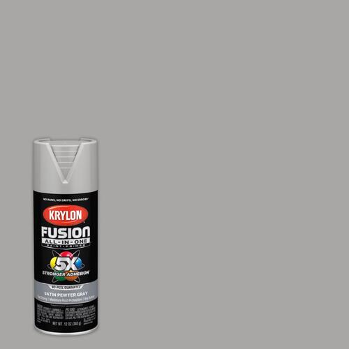 Fusion Primer and Spray Paint, Gray, 12 oz, Aerosol Can