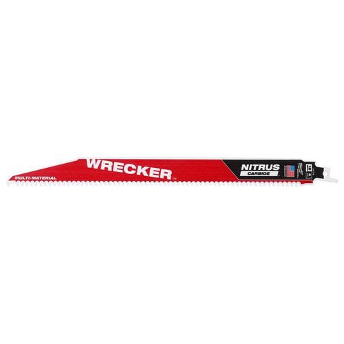 Reciprocating Saw Blade Wrecker 12" Nitrus Carbide 6 TPI Red