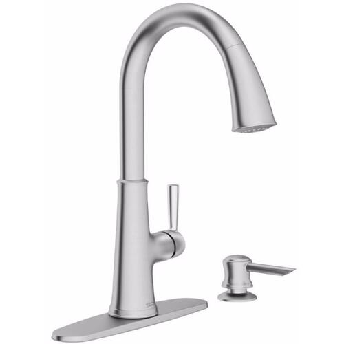 American Standard 9319300.075 Maven Series Pull-Down Kitchen Faucet with Soap Dispenser, 1.8 gpm, 1-Faucet Handle