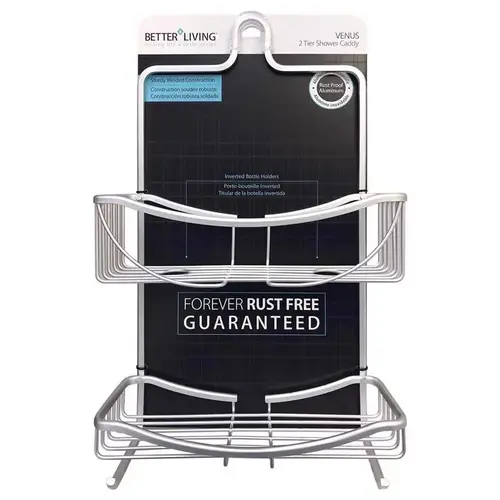 Better Living 13631 Shower Caddy Venus 19.5" H X 4.5" W X 11" L Gray Gray