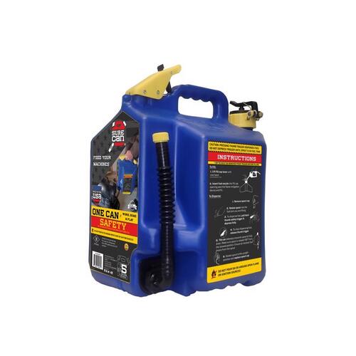Safety Can, 5 gal, HDPE, Blue