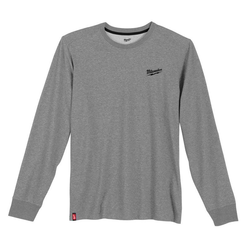 Milwaukee 604G-M Tee Shirt M Long Sleeve Men's Crew Neck Gray Hybrid Work Gray