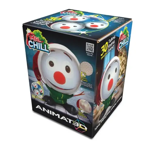 Mindscope MSPSNOWM Indoor Christmas Decor Animat3D Multicolored Mr. Chill Snowman Multicolored