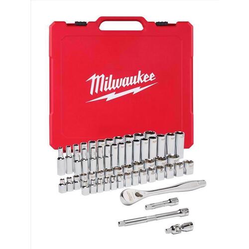 Socket and Ratchet Set 3/8" drive Metric/SAE Mechanics Chrome