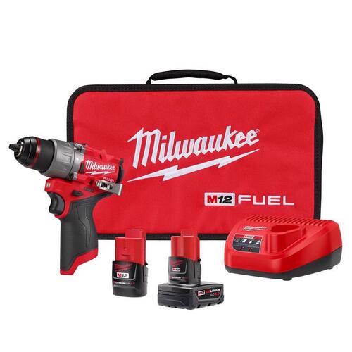 2504-22 Hammer Drill Kit, Battery Included, 12 V, 2, 4 Ah, 1/2 in Chuck, Ratcheting Chuck