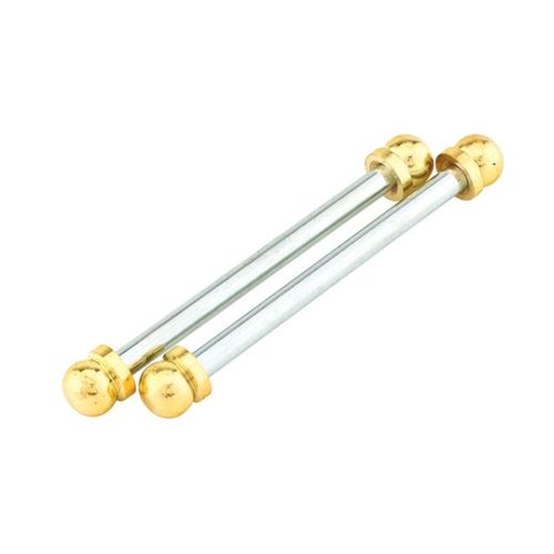 Ball Tip Set For 3-1/2" Heavy Duty Or Ball Bearing Steel Hinge Bright Brass Finish