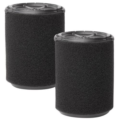 Wet/Dry Vac Cartridge Filter 6.75" D Wet Application 5-20 gal Black