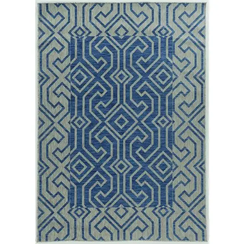 Rug 6.5 ft. L X 9.5 ft. W Blue/Gray Polypropylene Blue/Gray