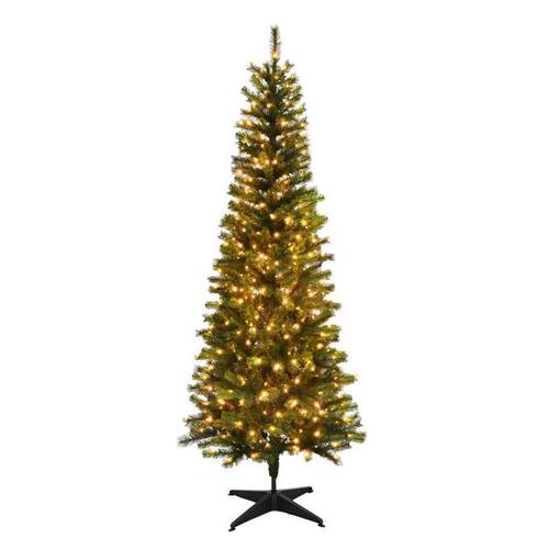 Christmas Tree 7 ft. Pencil LED 250 ct Highland Green Spruce