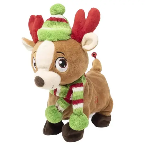 Cuddle Barn CB24540 Indoor Christmas Decor Multicolored Tooty Rudy Reindeer Multicolored