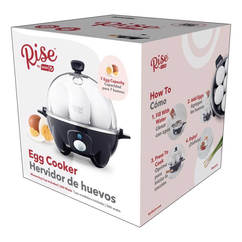 Rise by Dash REC005GBBK04 Egg Cooker, Black, 6-Egg Capacity