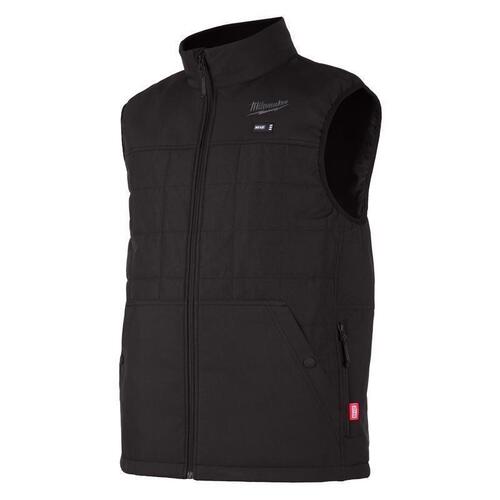 Milwaukee 305B-202X Heated Vest M12 XXL Sleeveless Men's Full-Zip Black Black