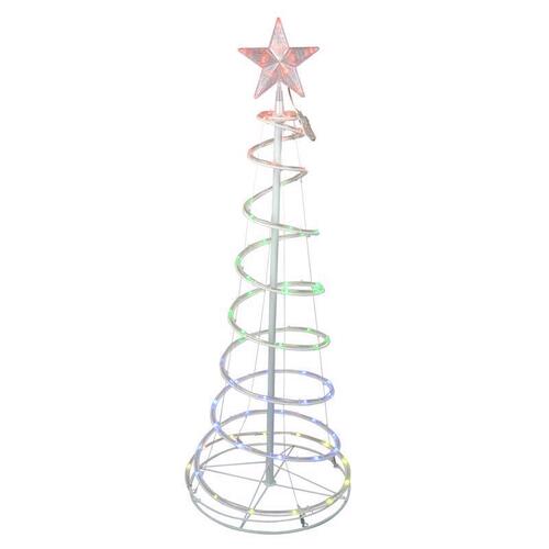 Christmas Tree 4 ft. Slim LED 73 ct Spiral RGB Ribbon Color Changing