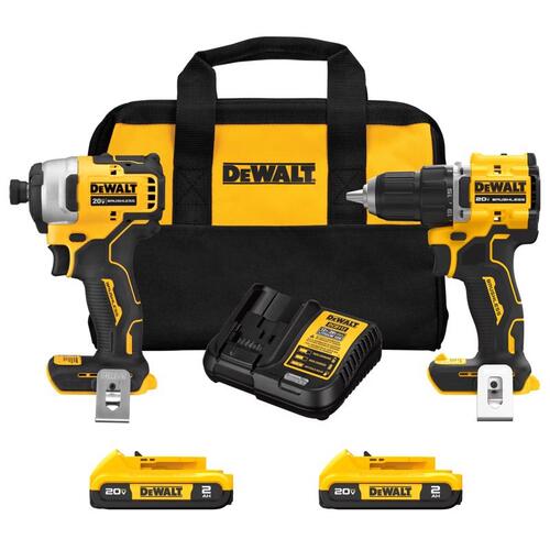 Compact Drill and Impact Driver Kit 20V MAX ATOMIC Cordless Brushless 2 Tool