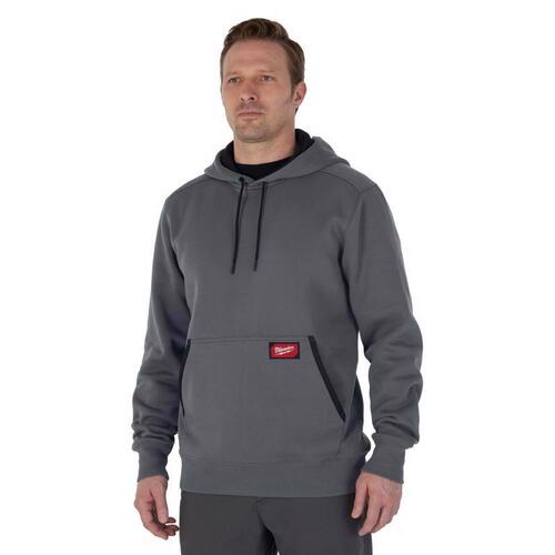 Hoodie XL Banded Sleeve Men's Hooded Gray Gray