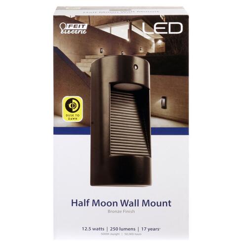 Security Light Dusk to Dawn Hardwired LED Bronze Bronze