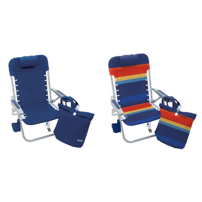 Rio Brands SC529R23ACEPDQ4 Folding Chair 4-Position Assorted Beach