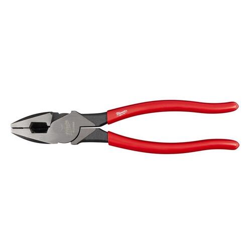 Lineman's Plier, 9 in OAL, 1.44 in Jaw Opening Black/Red