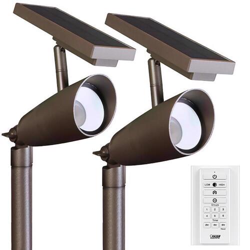 Spotlight OneSync Bronze Solar Powered/Remote 100 W LED