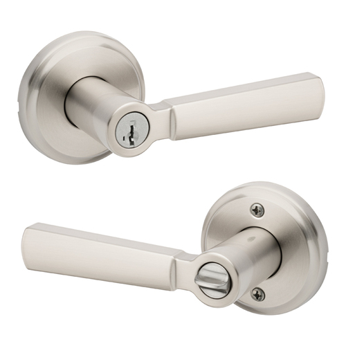 Perth Keyed Entry Lever Satin Nickel