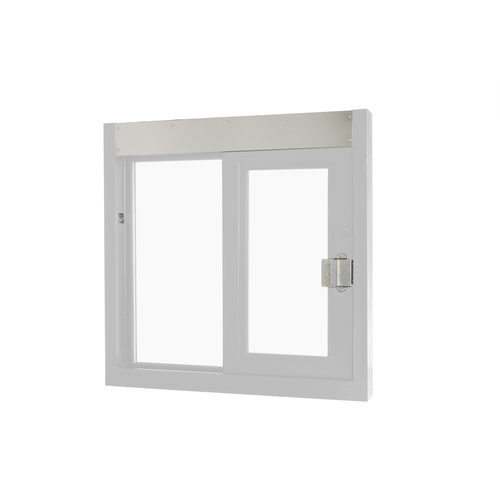 36" x 36" California Drive Thru Slider Window For Food Service 432 sq in. (Air Curtain) Right Hand Slide Clear Anodized Aluminum