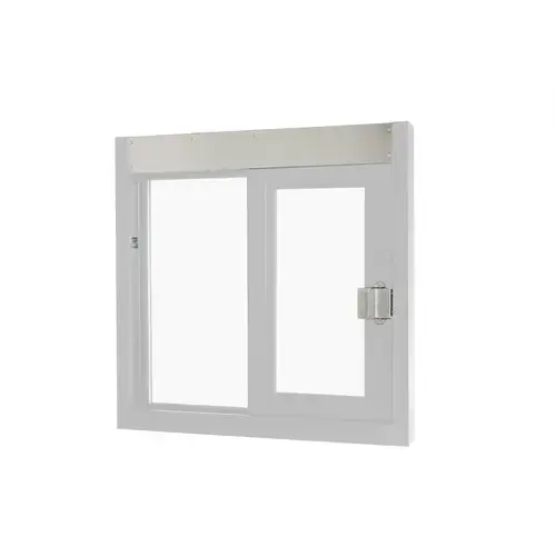 Quikserv SC-3030-432-9018-CX 36" x 36" California Drive Thru Slider Window For Food Service 432 sq in. (Air Curtain) Right Hand Slide Clear Anodized Aluminum