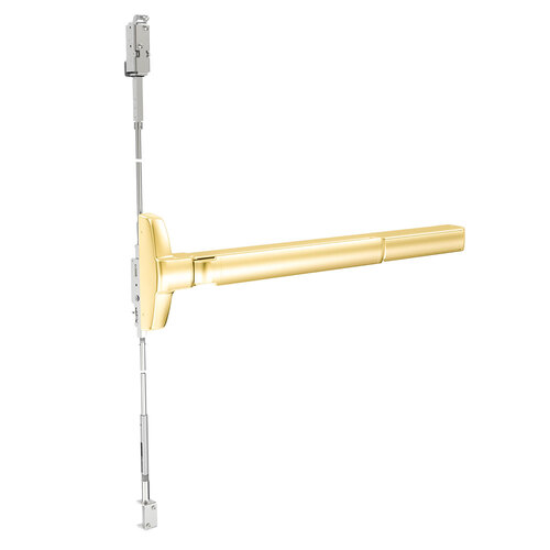 Concealed Vertical Rod Exit Device Bright Brass