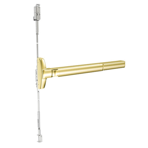 Concealed Vertical Rod Exit Device Satin Brass