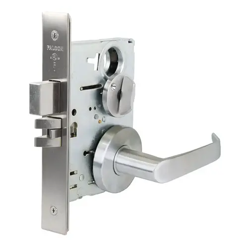 Deadbolt Privacy Dane Gala Mortise Lock with Occupied / Vacant Indicator Satin Chrome Finish