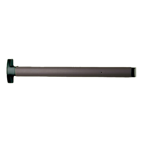 Narrow Stile Concealed Vertical Rod Exit, Non-Handed, Prepped for Exterior Key Cylinder, No Cylinder, 36" x 84" Device, Dark Bronze Anodized Aluminum