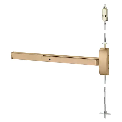 Concealed Vertical Rod Exit Device Satin Bronze Clear Coated