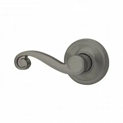 Lido Lever Interior Single Cylinder Handleset Trim, Satin Nickel Blackened