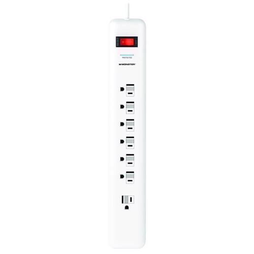 Surge Protector Just Power It Up 6 ft. L 7 outlets White 1080 J White