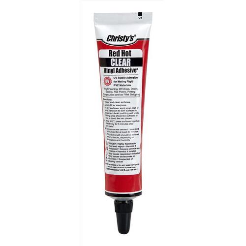 Christy's 505096 Adhesive and Sealant Red Hot Clear For PVC/Vinyl 1.5 oz Clear