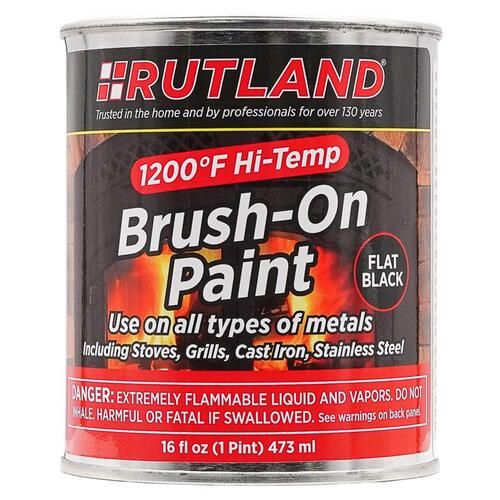 Rutland 81 High Heat Paint Black 16 oz Black